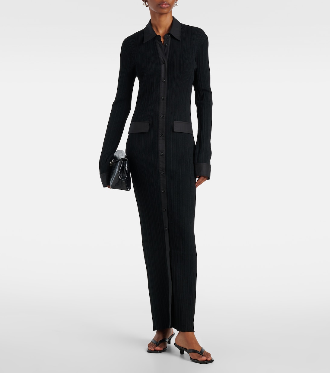 Hemdblusenkleid aus Rippstrick | Toteme