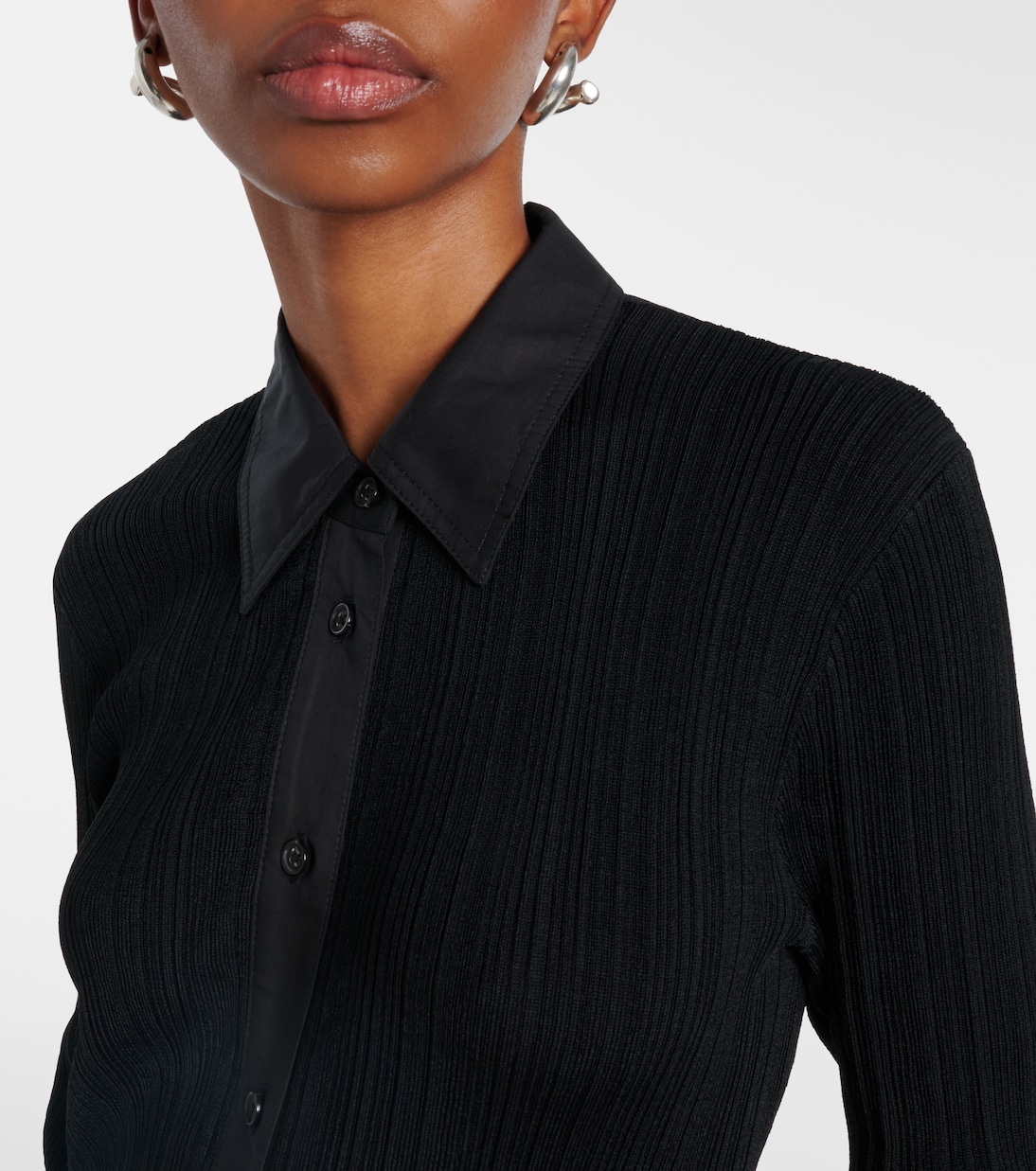 Hemdblusenkleid aus Rippstrick | Toteme