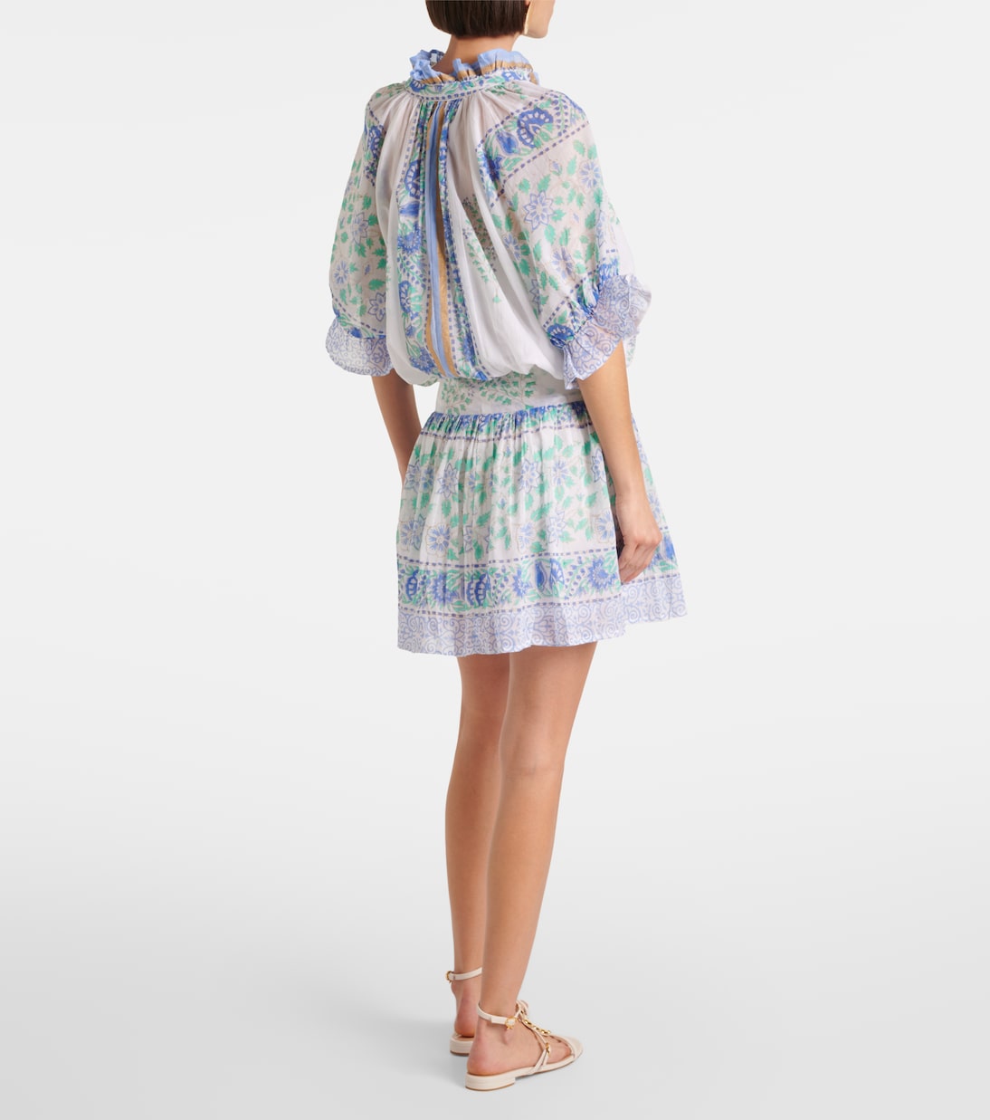 Miniabito in cotone con stampa paisley | Juliet Dunn