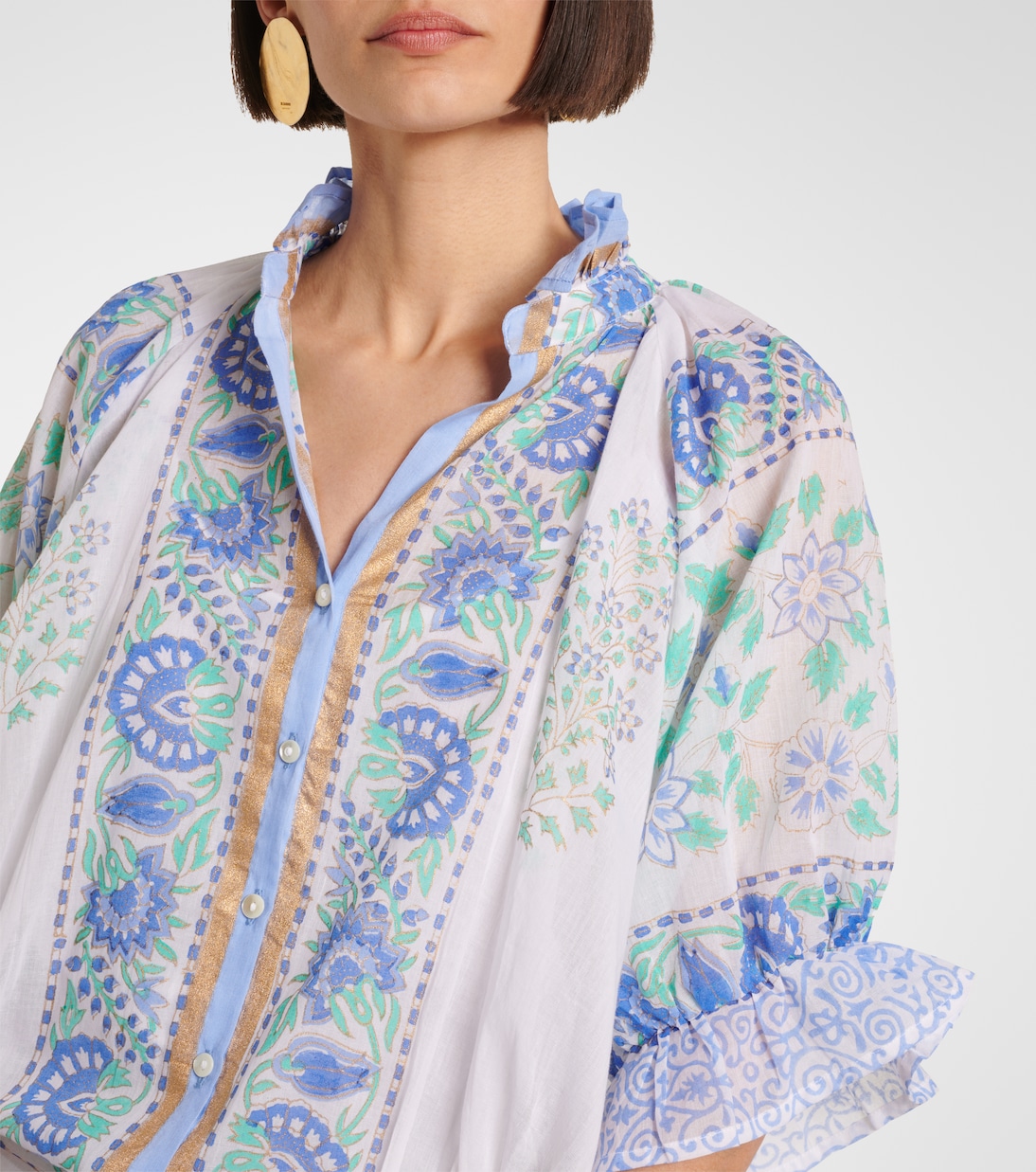 Miniabito in cotone con stampa paisley | Juliet Dunn