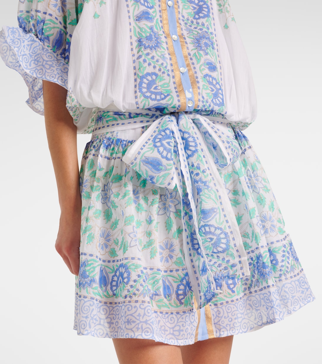 Miniabito in cotone con stampa paisley | Juliet Dunn