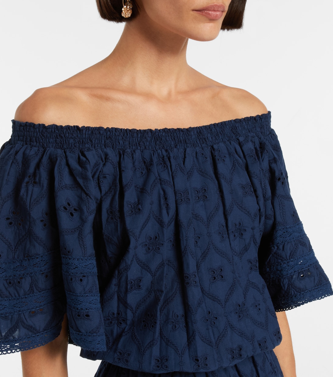 Micha broderie anglaise cotton minidress | Melissa Odabash