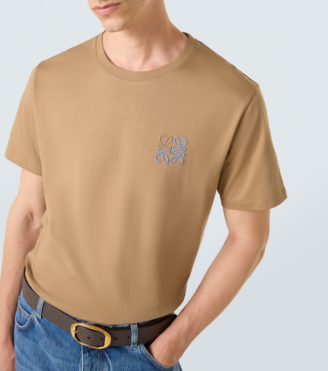 Camiseta de jersey de algodón con anagrama | Loewe