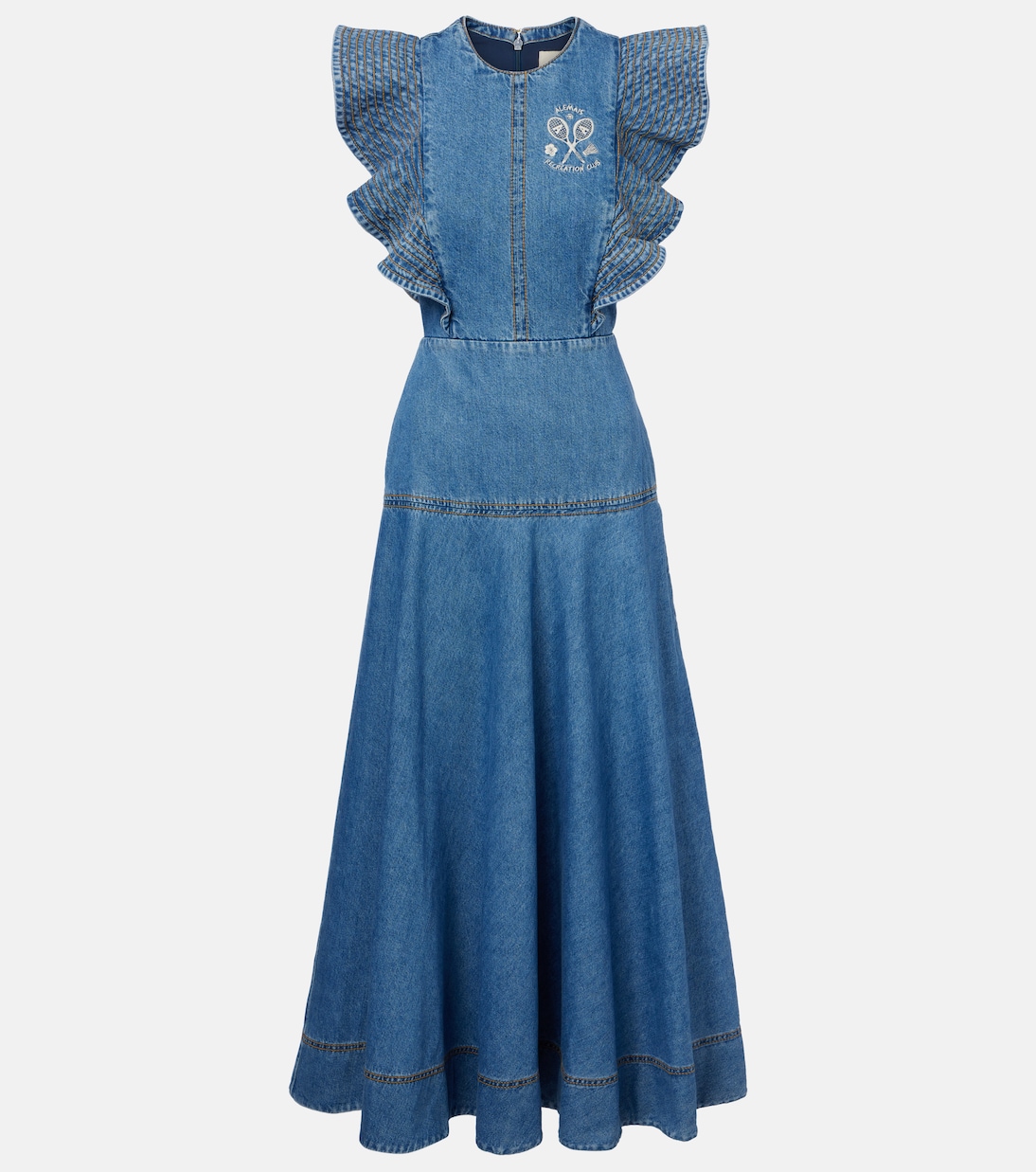 Maxikleid Stephi aus Denim | Alémais