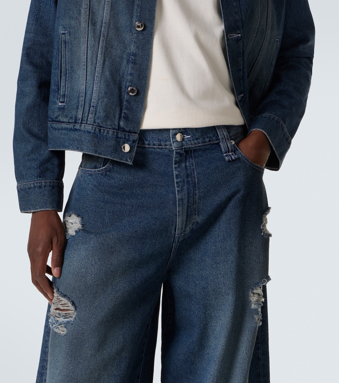 Jeans anchos desgastados | Simone Rocha
