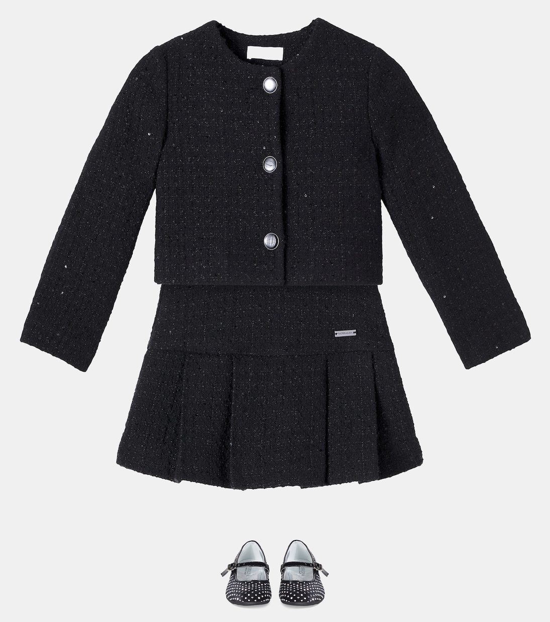 Pleated tweed skirt | Monnalisa