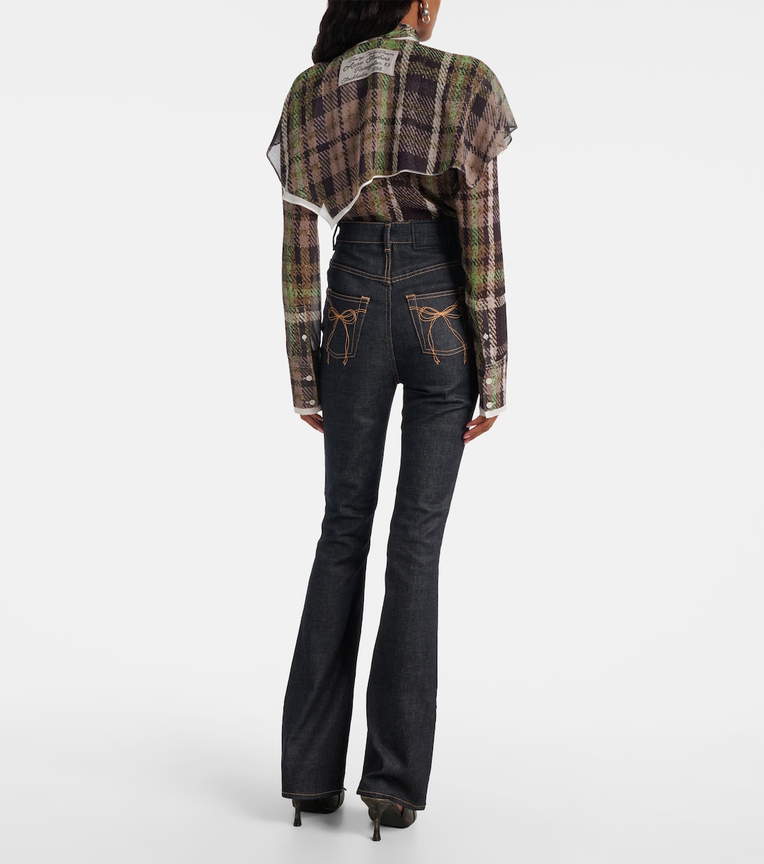 High-Rise-Schlaghose aus einem Baumwollgemisch | Acne Studios