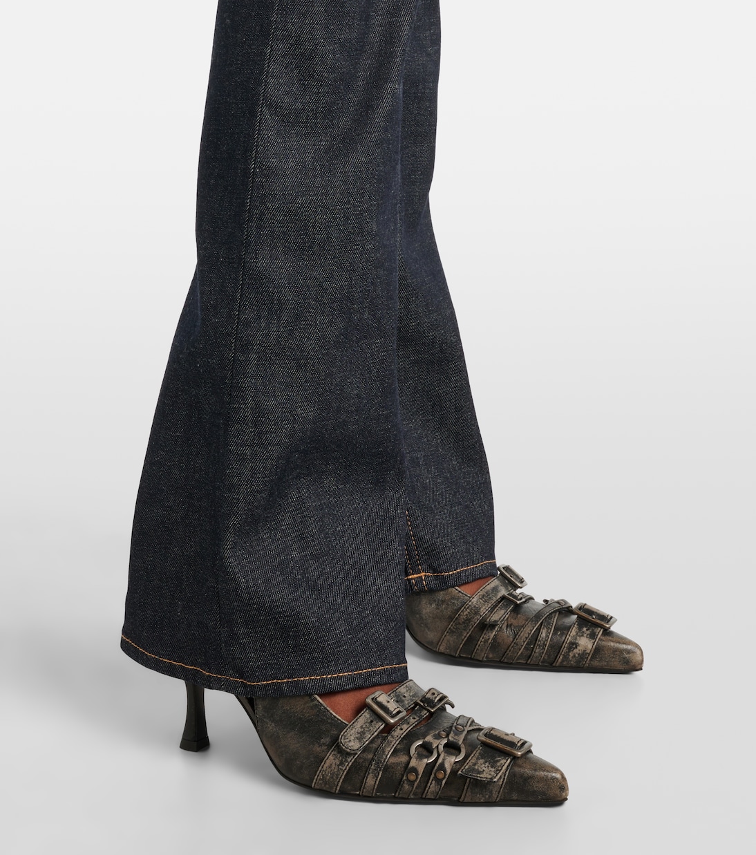 High-Rise-Schlaghose aus einem Baumwollgemisch | Acne Studios