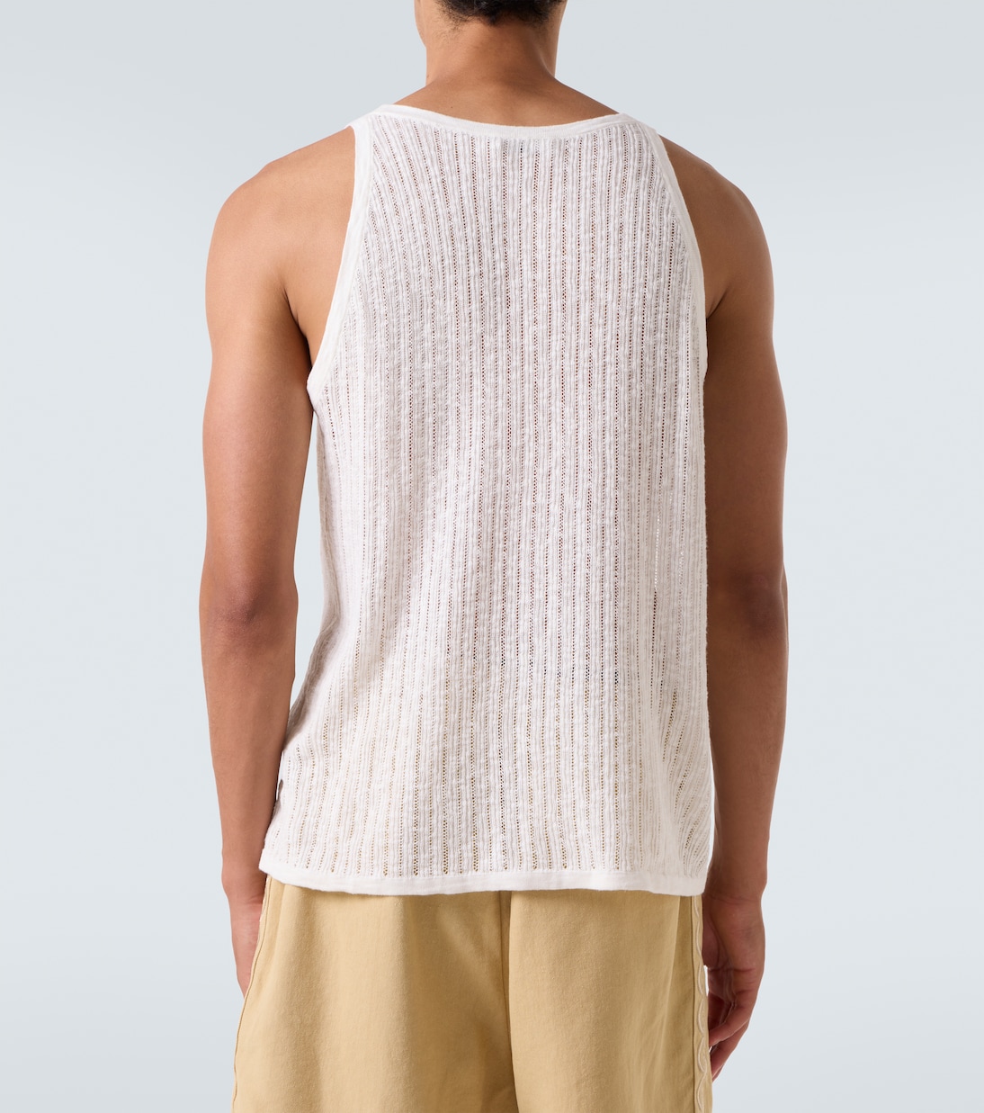 Tank top Pointelle in cotone e lino | Commas