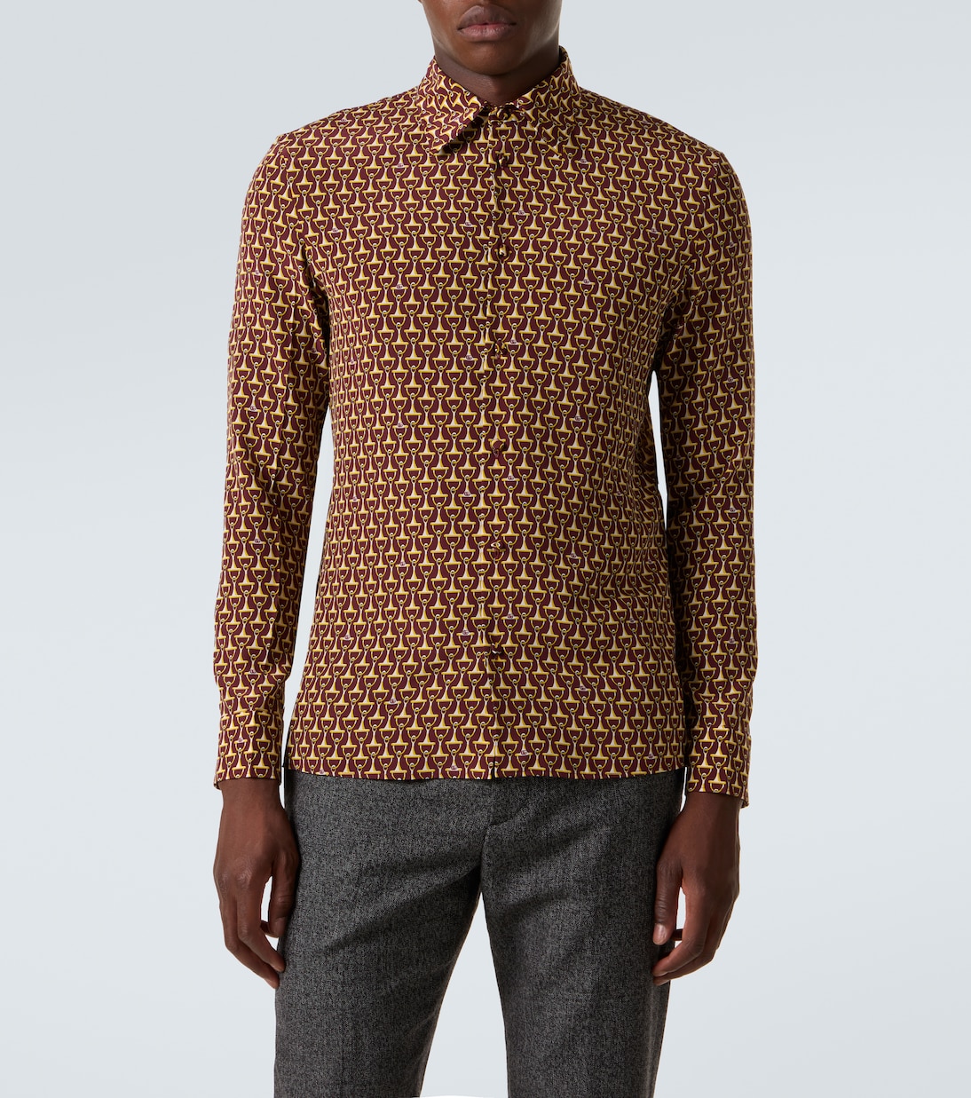 Chemise imprimée en soie | Gucci