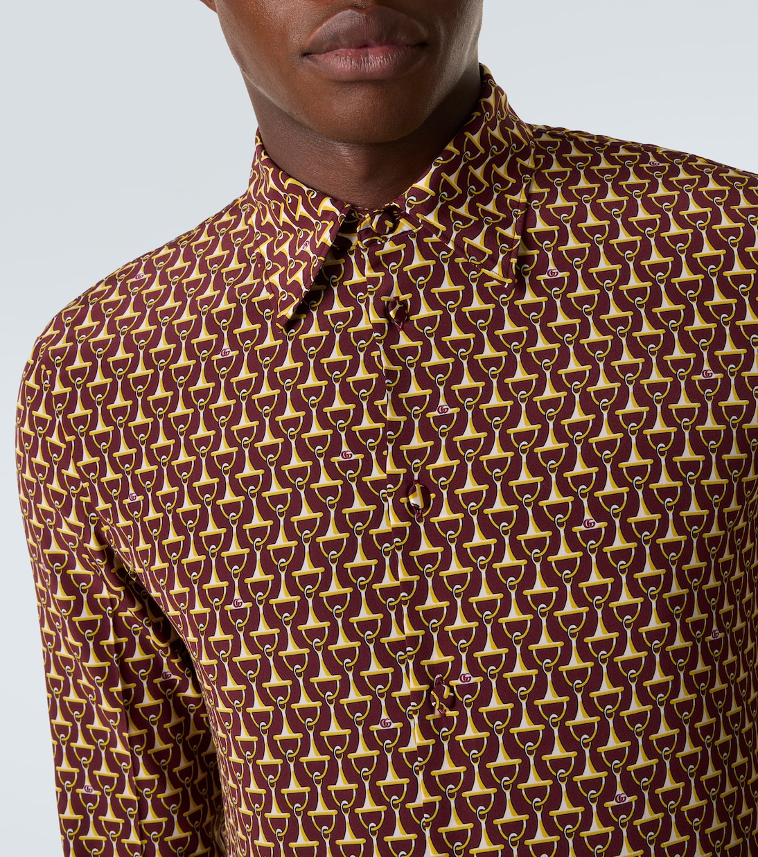 Chemise imprimée en soie | Gucci