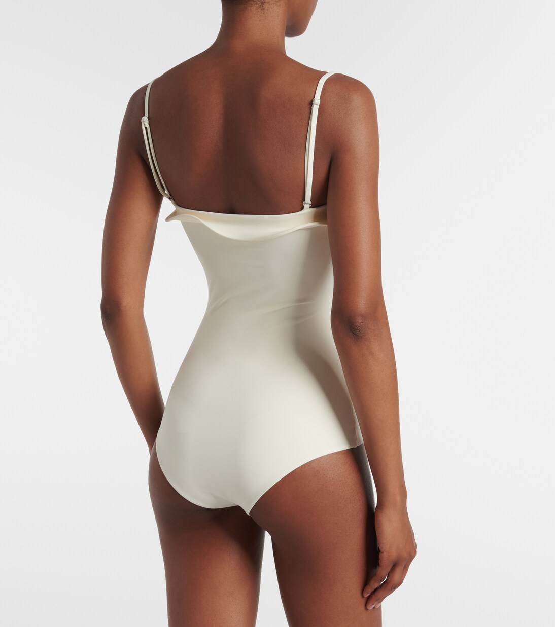 Floral-appliqué strapless swimsuit | Magda Butrym