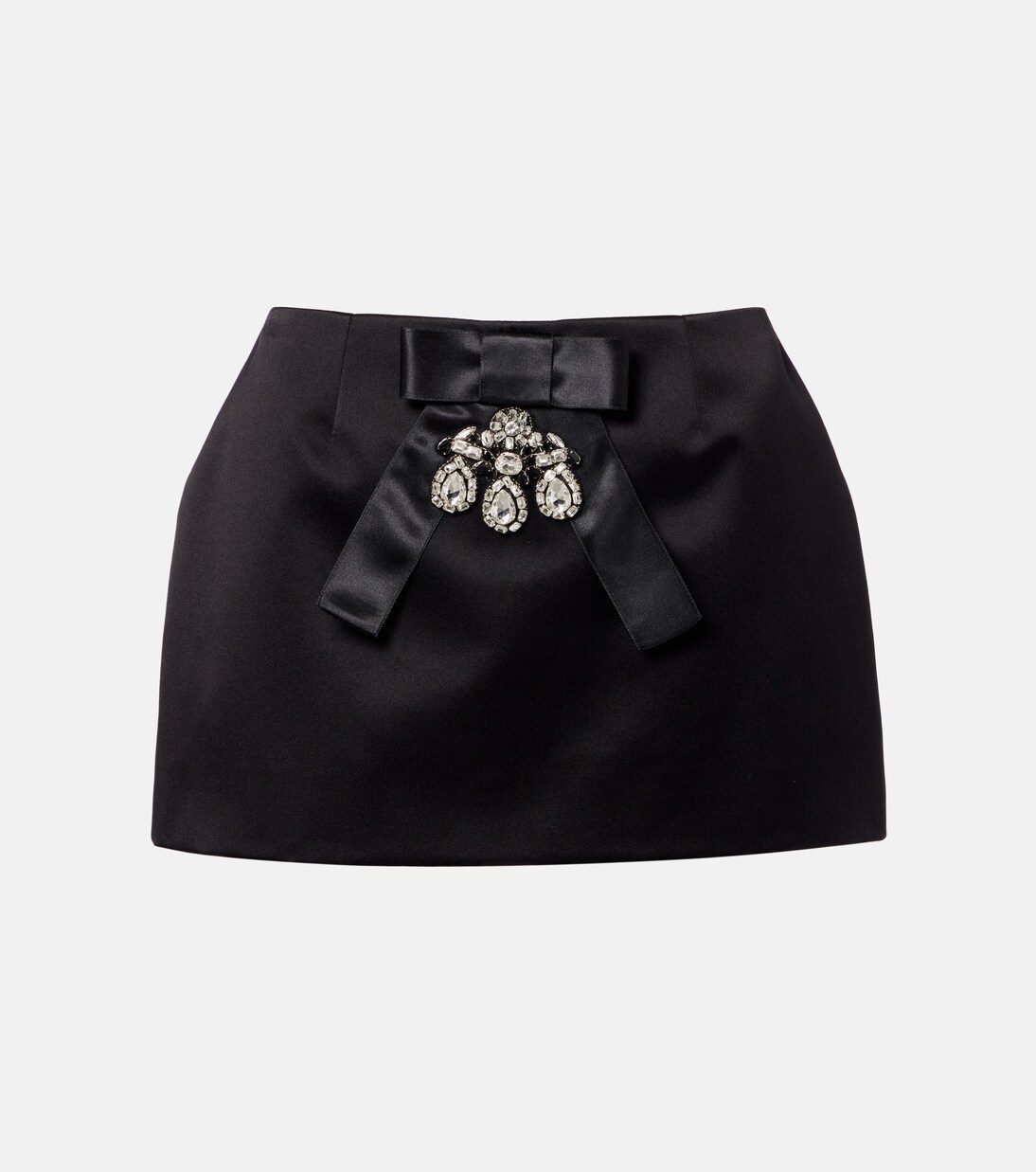 Silk-blend duchess satin miniskirt | Dolce&Gabbana