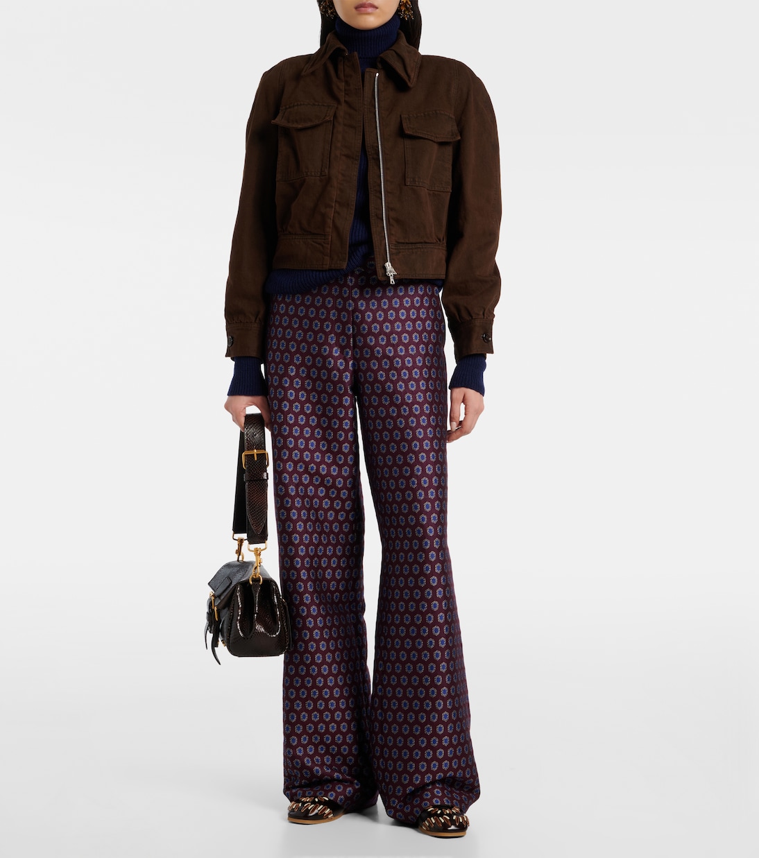 Veste raccourcie en denim | Dries Van Noten