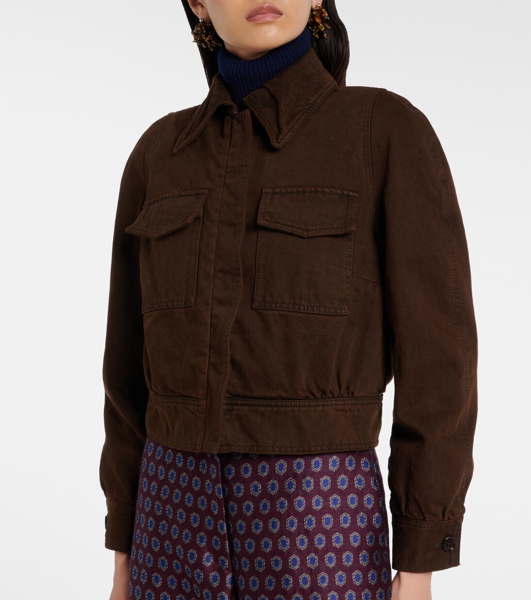 Veste raccourcie en denim | Dries Van Noten