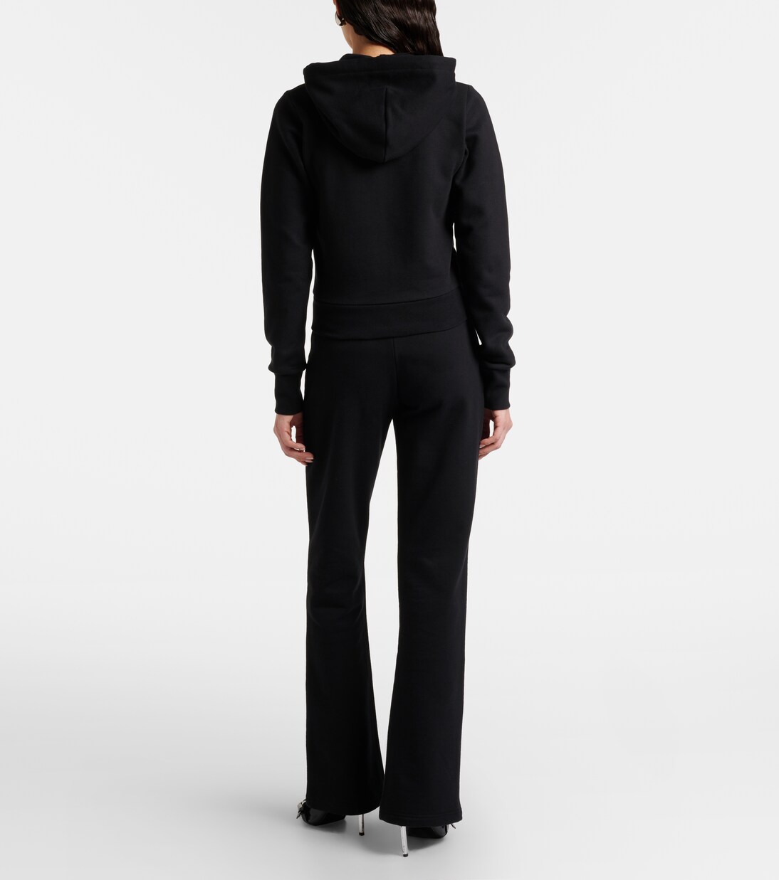 Felpa con cappuccio e zip in jersey di misto cotone | Coperni