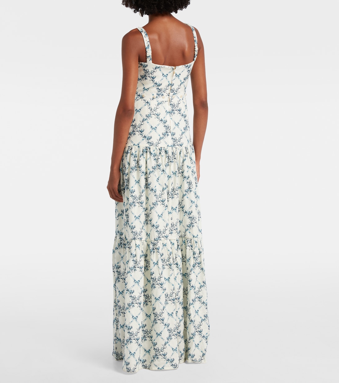 Lima Gloriosa floral linen maxi dress | Agua by Agua Bendita