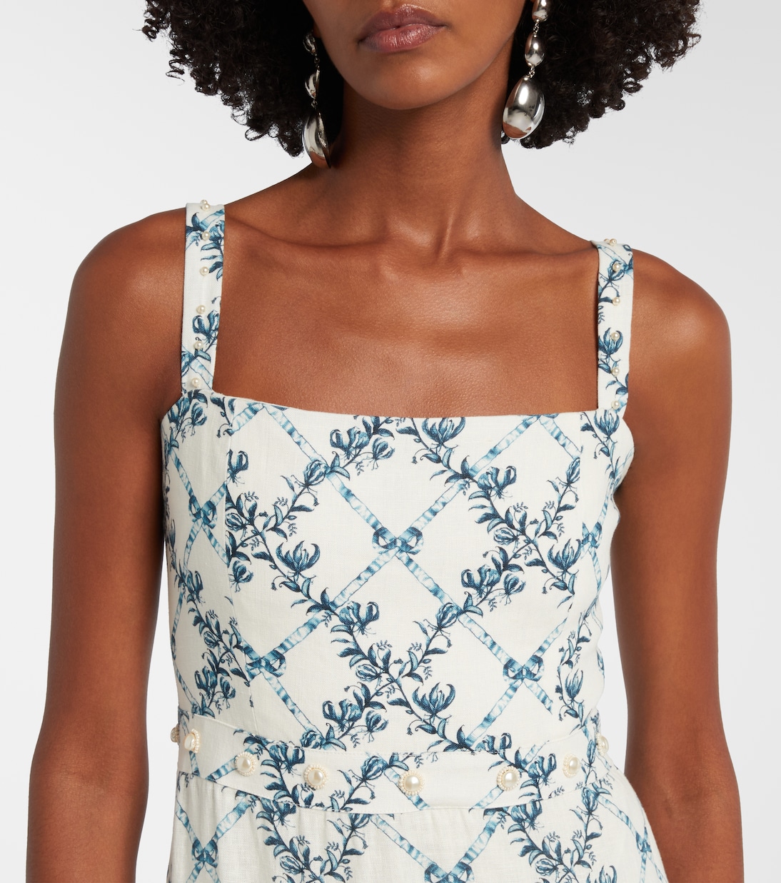 Lima Gloriosa floral linen maxi dress | Agua by Agua Bendita