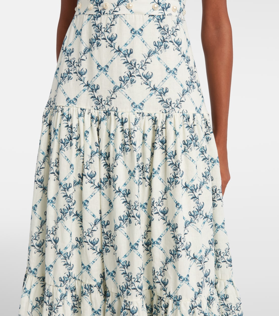 Lima Gloriosa floral linen maxi dress | Agua by Agua Bendita