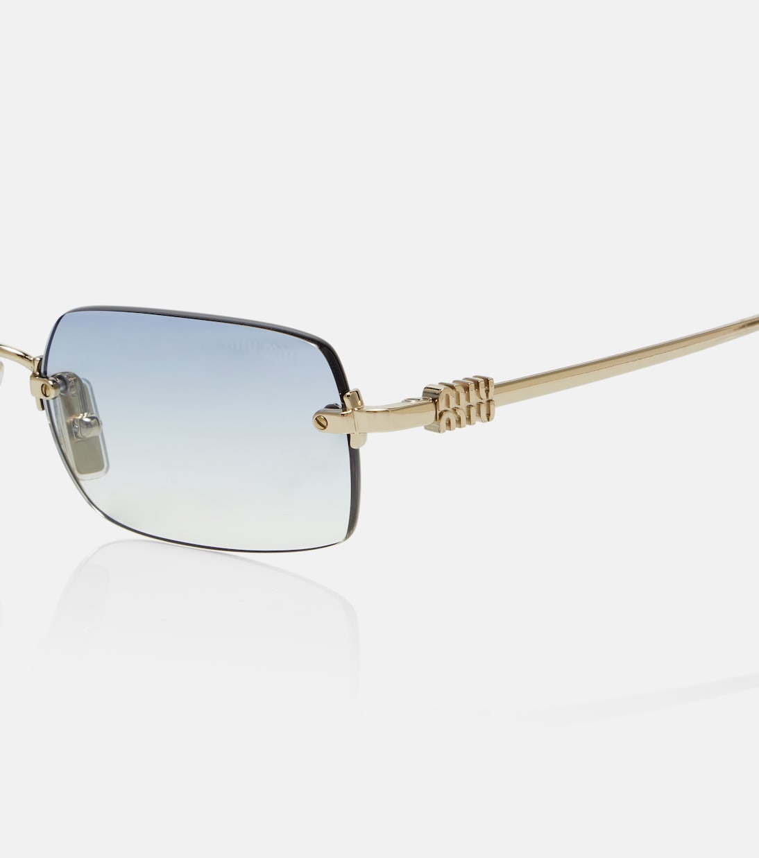 Logo rectangular sunglasses | Miu Miu