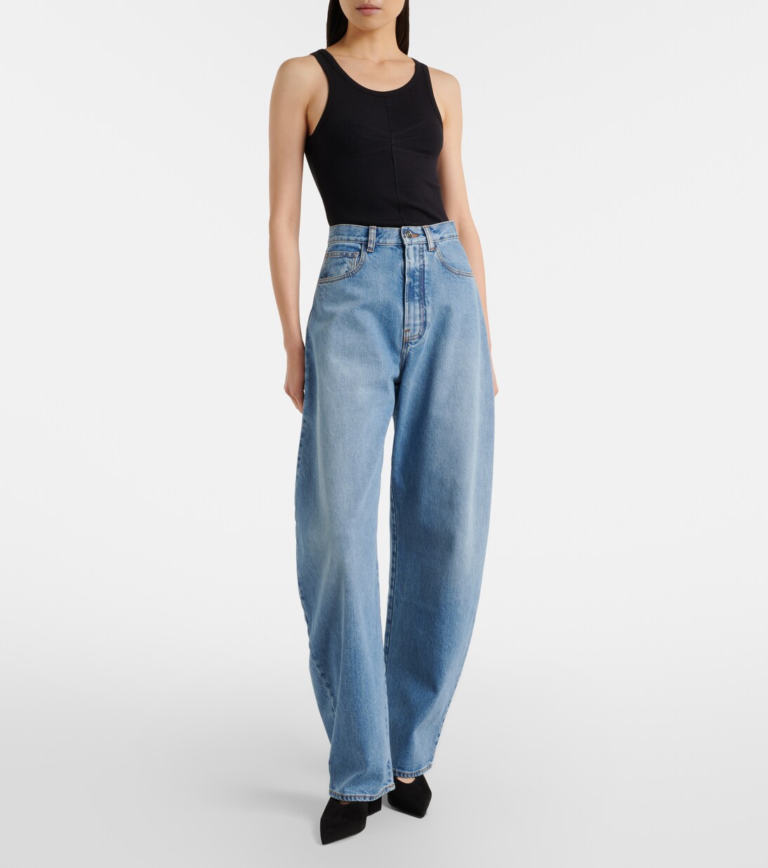High-Rise Barrel Jeans | Alaïa