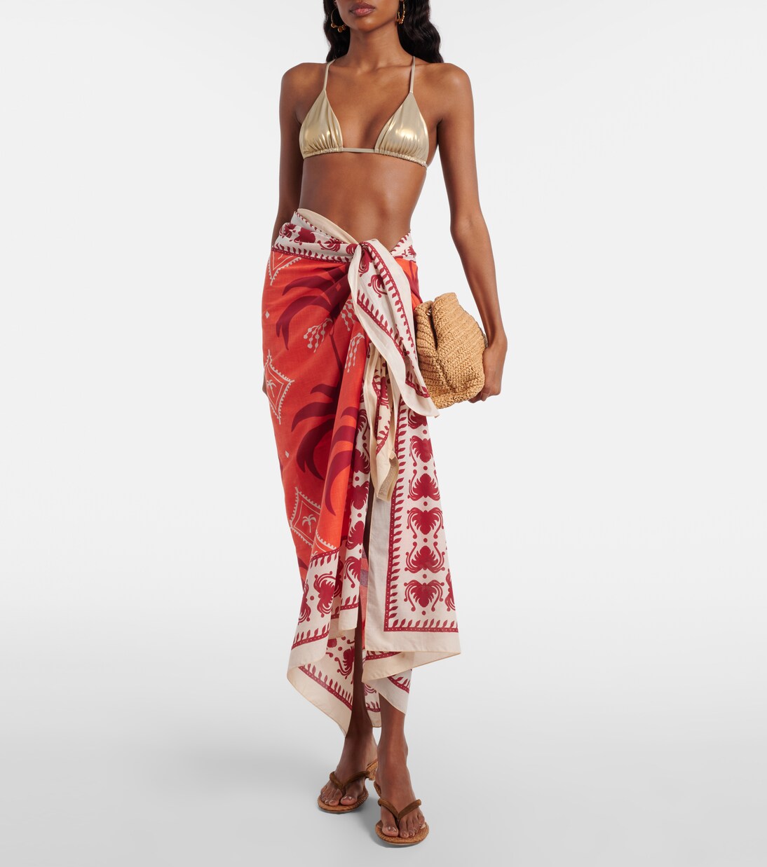 Dance Of printed cotton beach cover-up | Johanna Ortiz