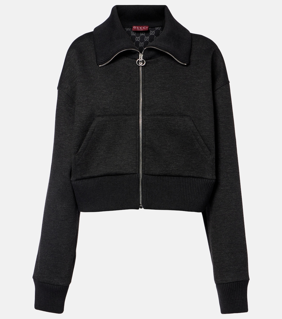 Cropped zip-up sweatshirt | Gucci