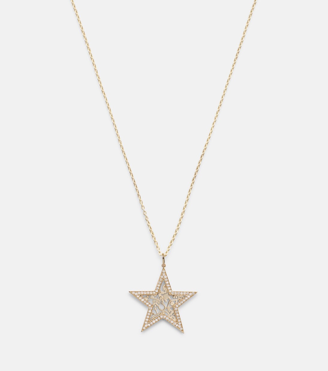 Icon Wallpaper Star 14kt gold pendant necklace with diamonds | Sydney Evan