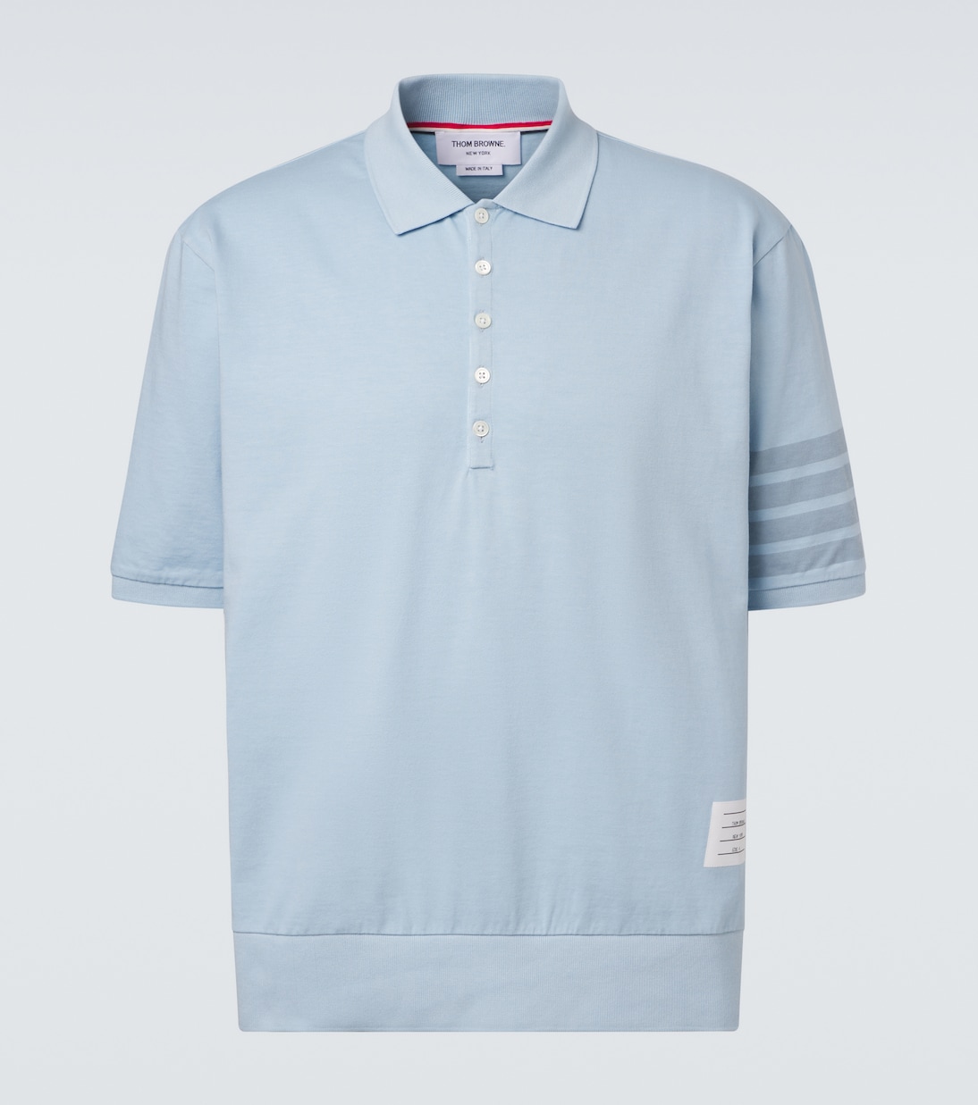 4-Bar cotton jersey polo shirt | Thom Browne