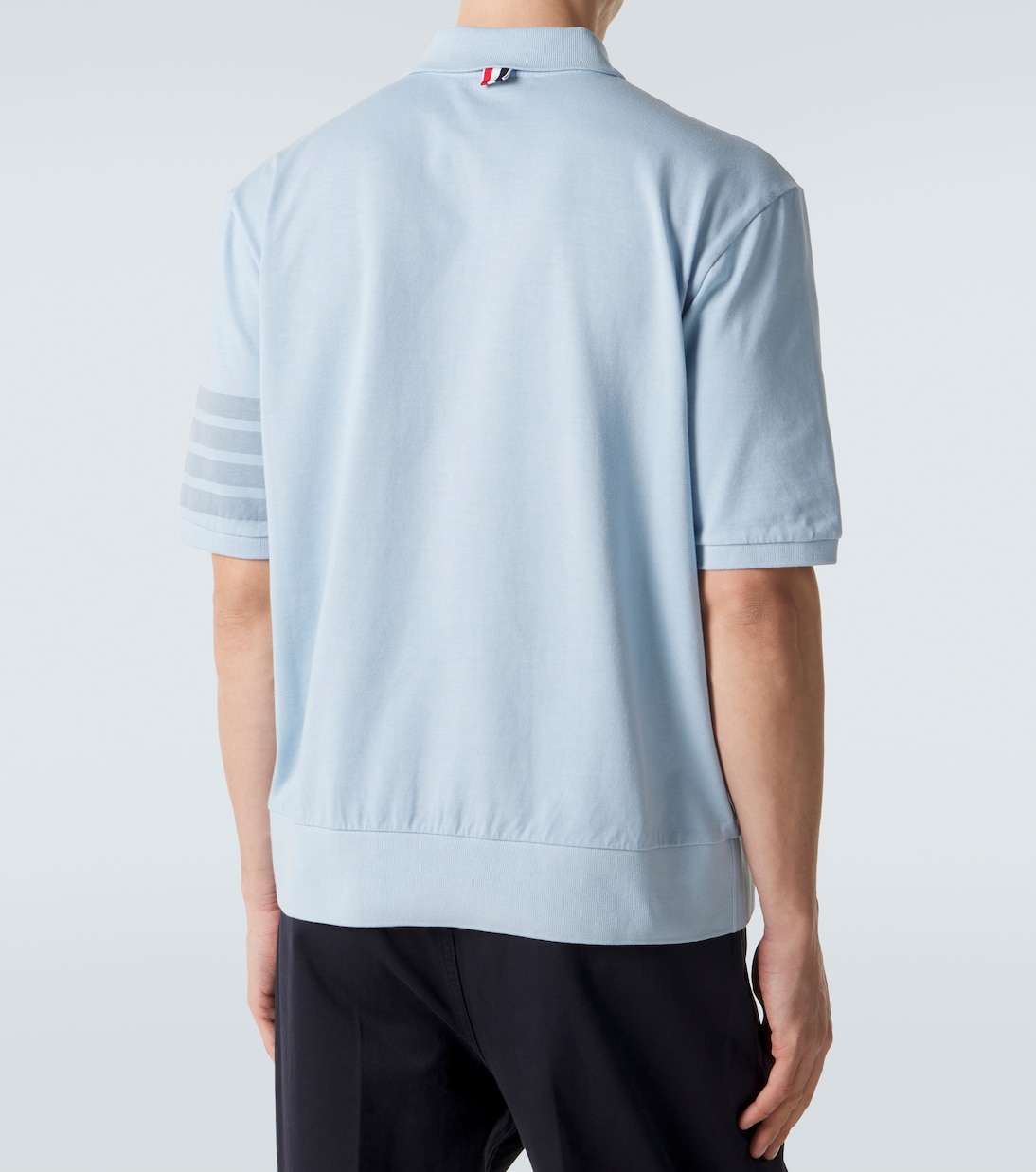 4-Bar cotton jersey polo shirt | Thom Browne