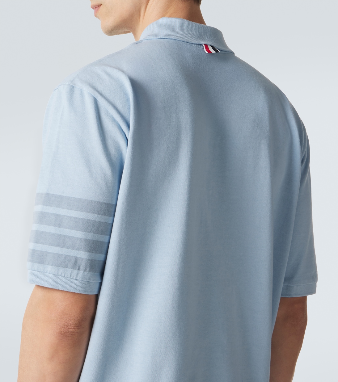 4-Bar cotton jersey polo shirt | Thom Browne