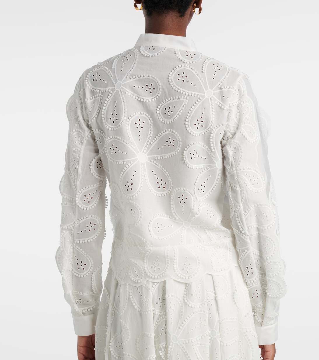 Embroidered tie-neck blouse | Elie Saab