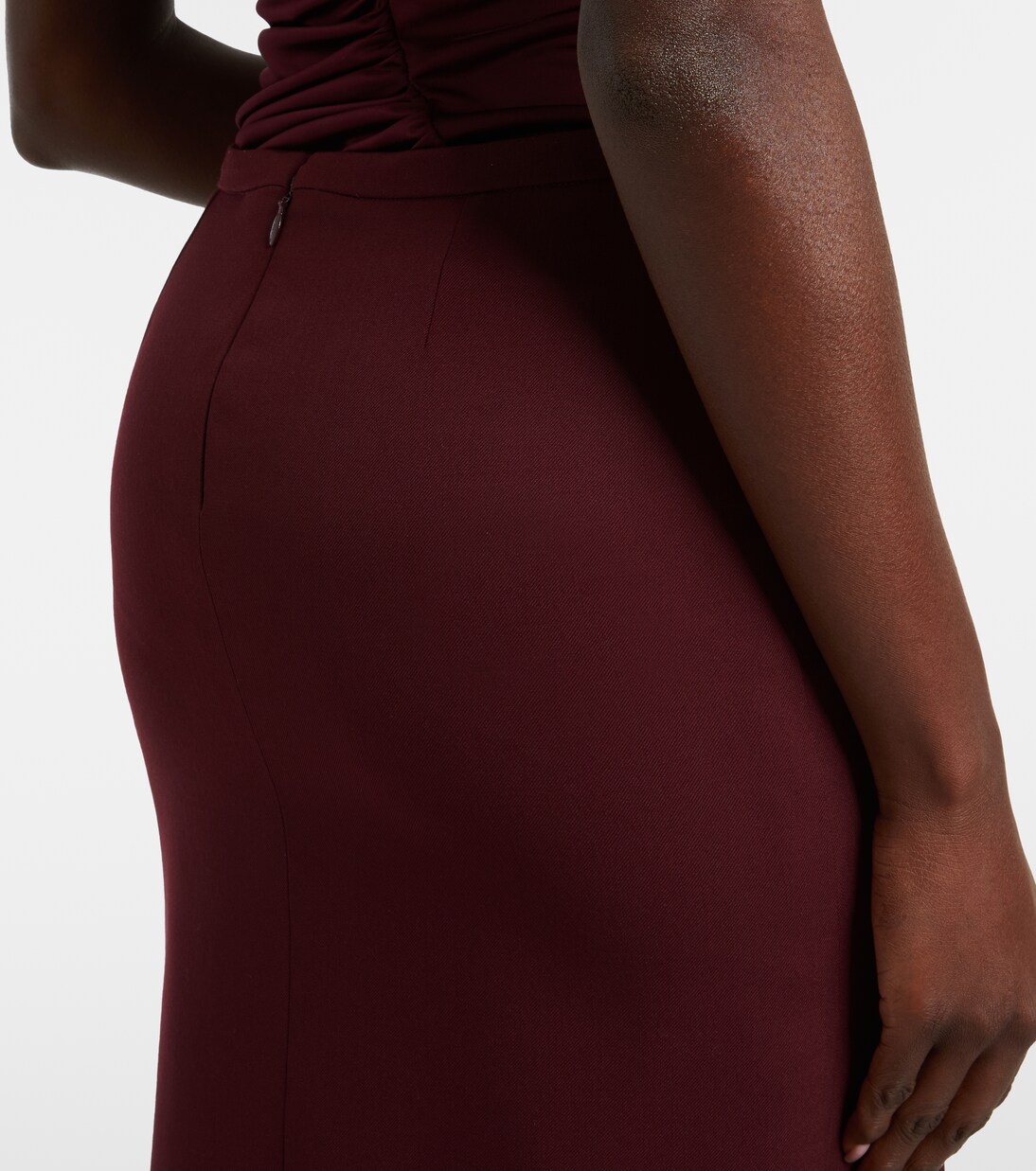 Medusa 울 개버딘 펜슬 스커트 | Versace