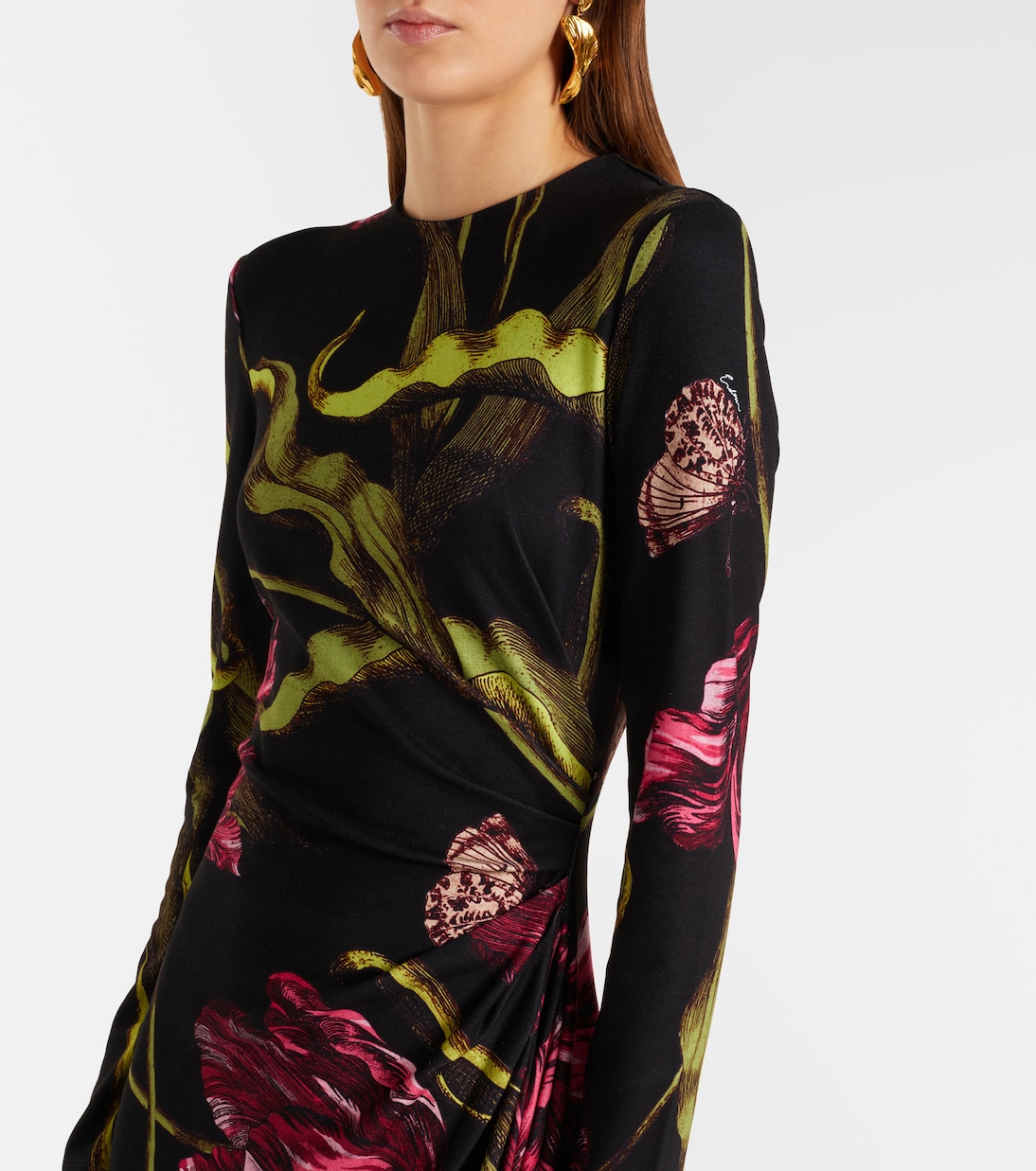 Floral jersey midi dress | Erdem