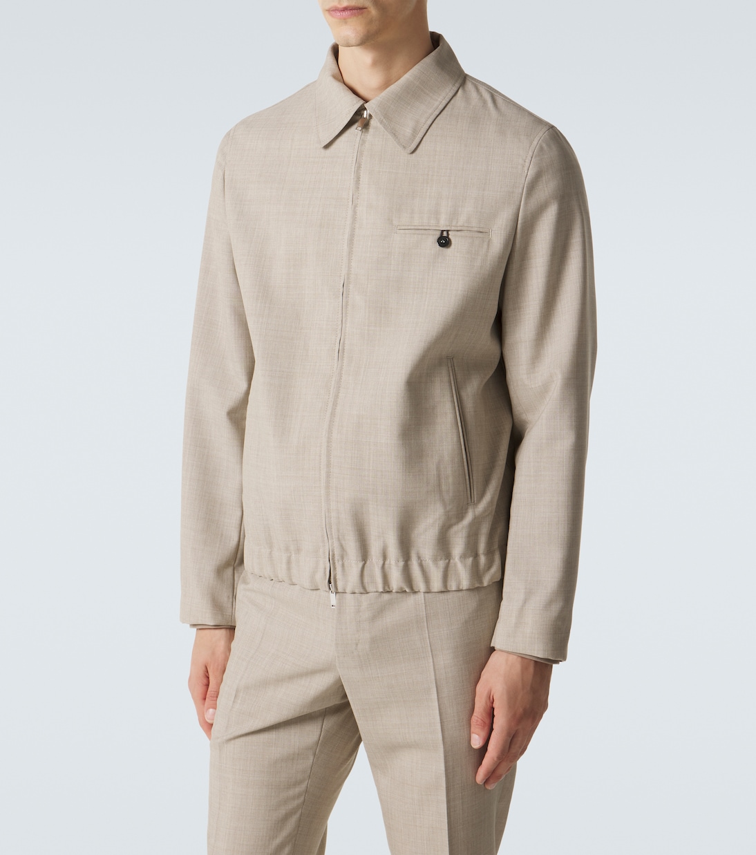 Virgin wool blouson jacket | Slowear