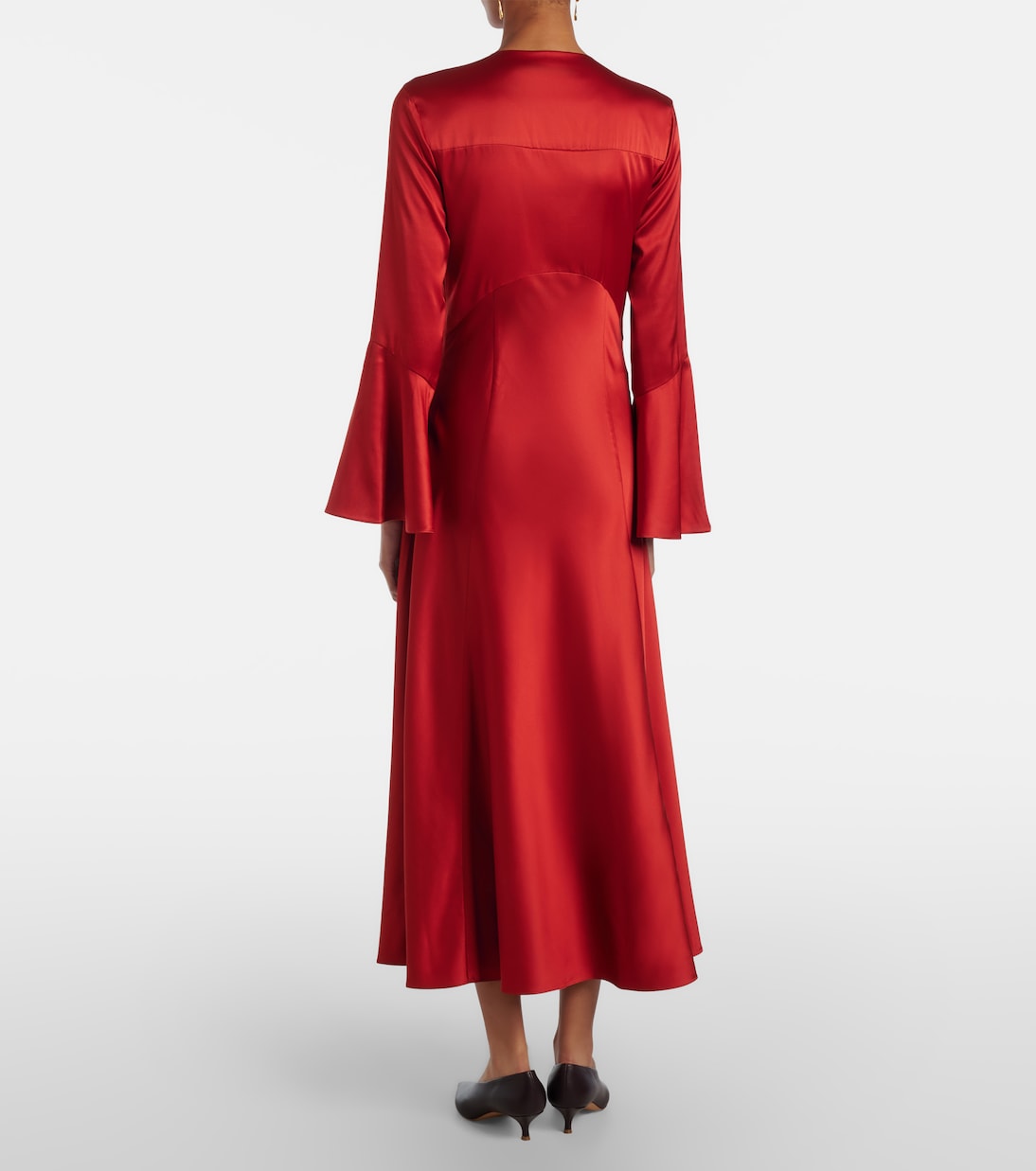 Ezri silk-blend satin midi dress | Veronica Beard