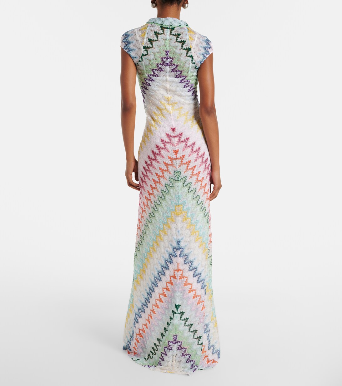 Zigzag lamé maxi dress | Missoni