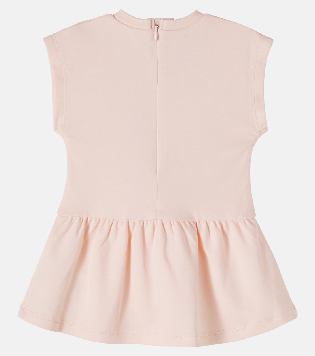 Logo-embroidered cotton jersey dress | Chloé Kids