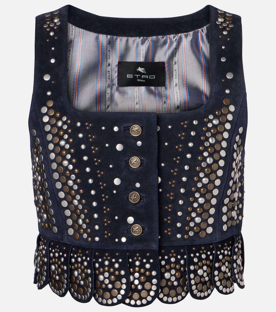 Studded suede vest | Etro