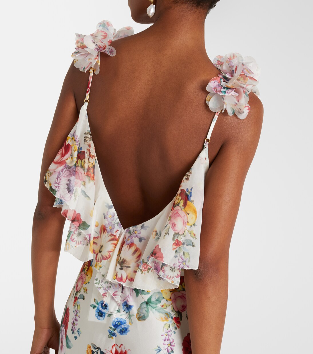 Embellished floral silk slip dress | Camilla