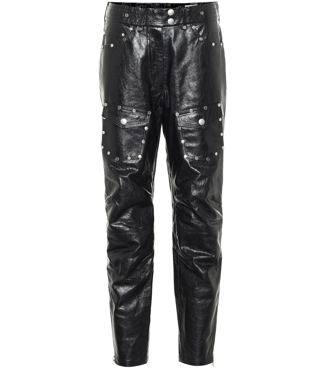 Studded slim leather pants | Dries Van Noten