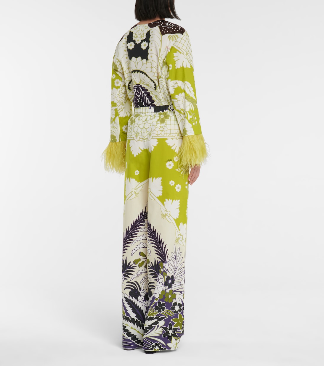 Valentino – Pantalon ample en coton à fleurs | Valentino