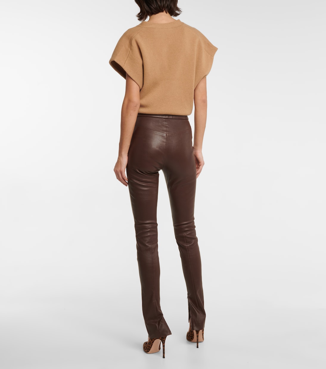 Maggie high-rise skinny leather pants | Stouls