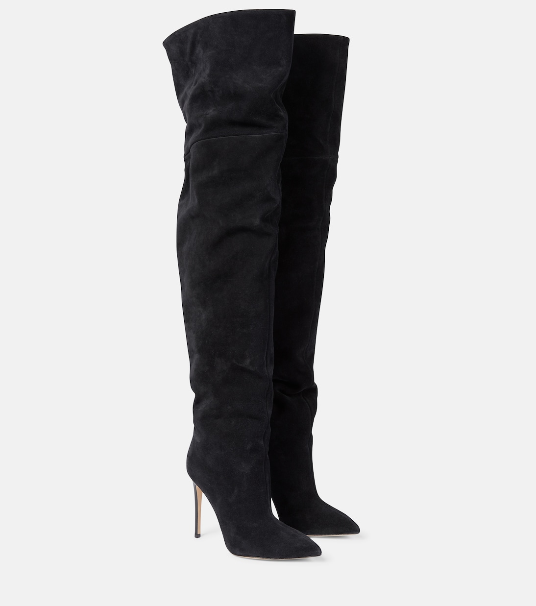 Suede over-the-knee boots | Paris Texas