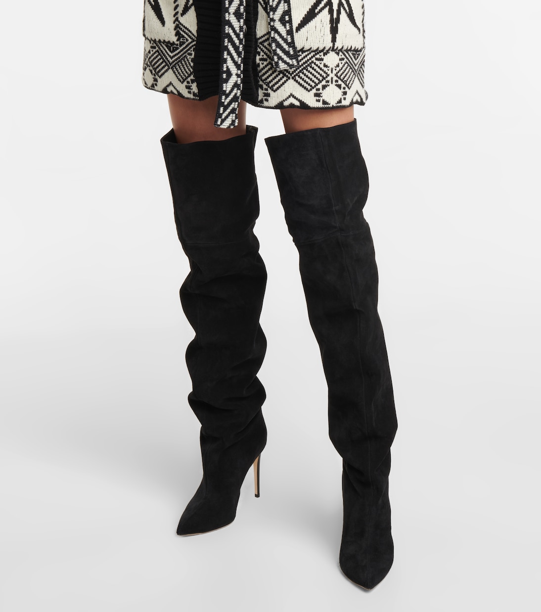 Suede over-the-knee boots | Paris Texas