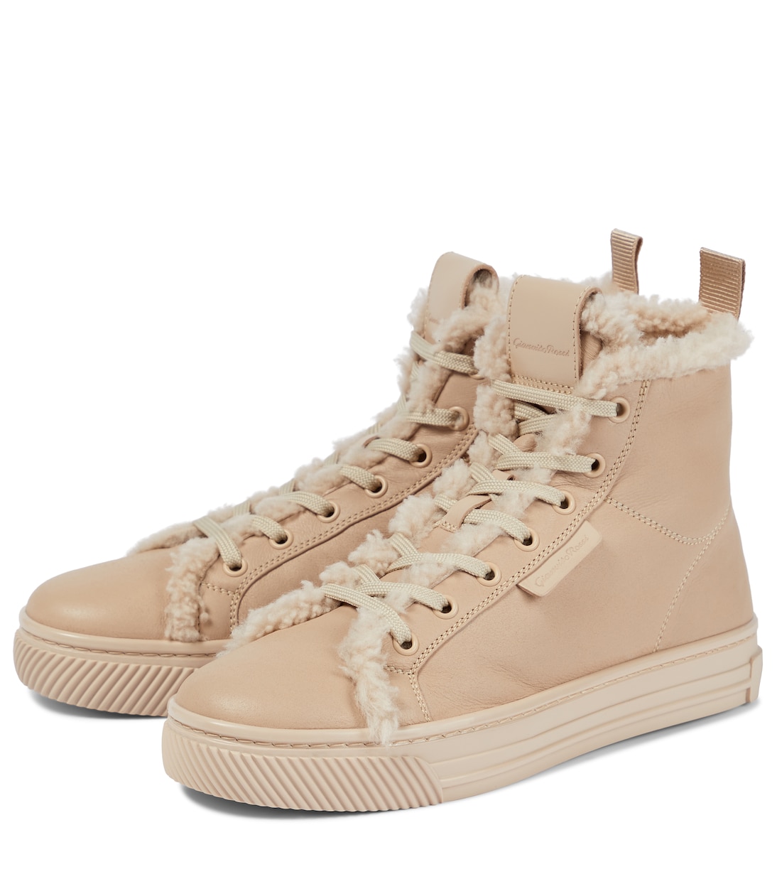 Baskets 360 High en cuir et shearling | Gianvito Rossi