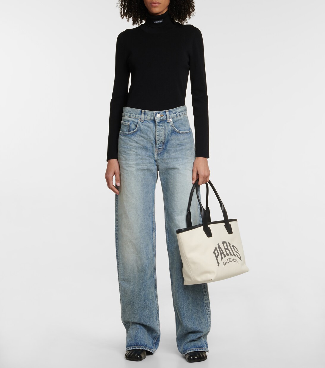 Cities Paris Jumbo Small canvas tote in white - Balenciaga Cities Paris Jumbo Small canvas tote in white - Balenciaga