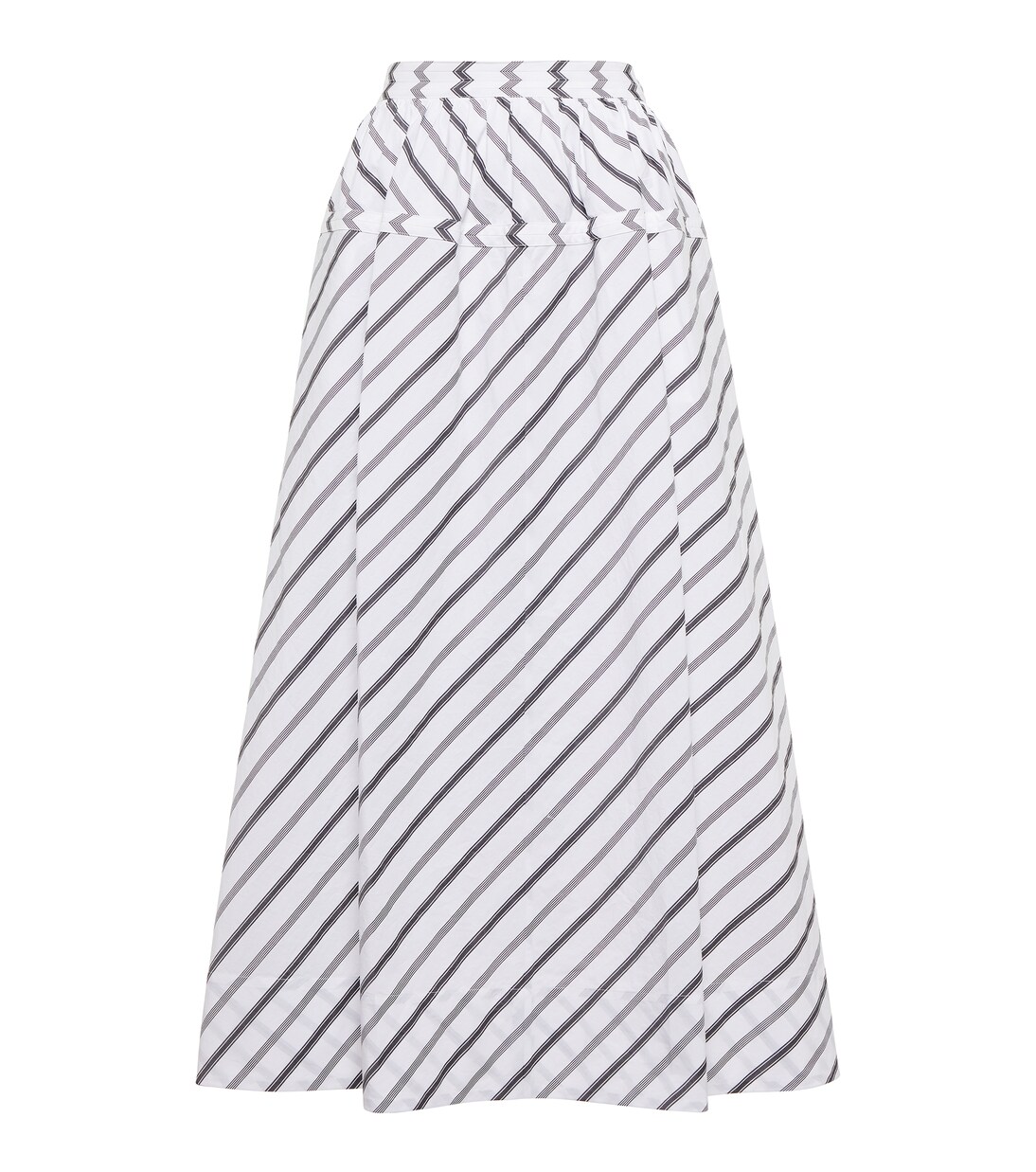 Striped cotton midi skirt | Tory Burch