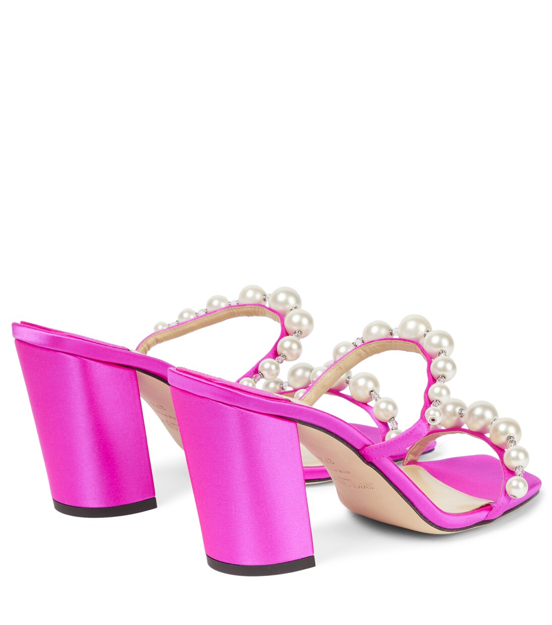 Amara 85 embellished satin sandals | Jimmy Choo