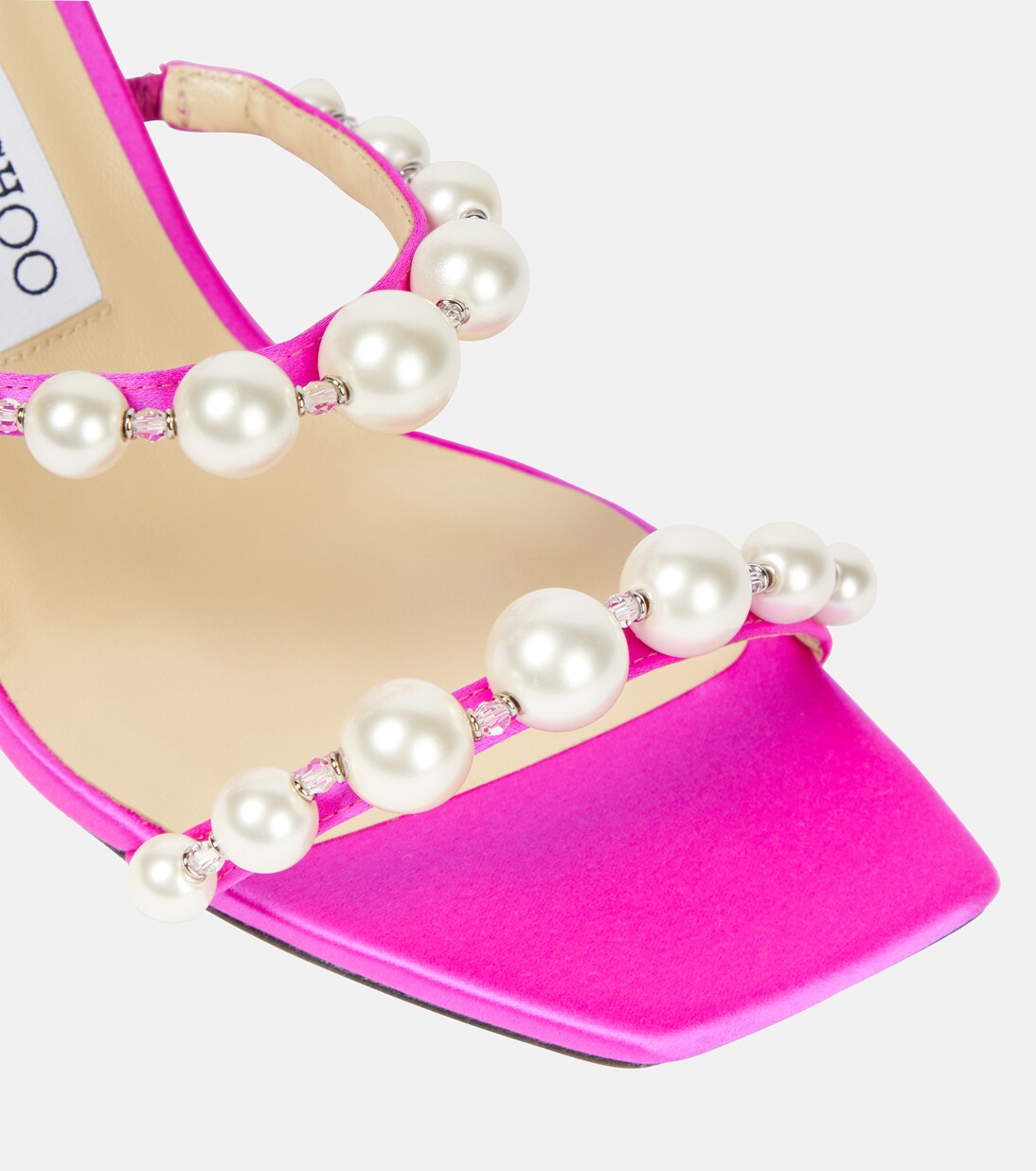 Amara 85 embellished satin sandals | Jimmy Choo